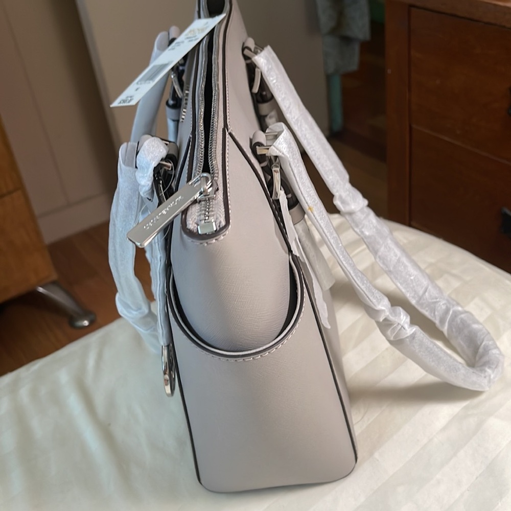 MICHAEL KORS Large TZ Tote PEARL GRAY - Picture 5 of 9